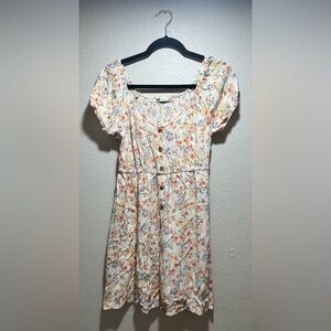 SO Clothing floral mini skater dress, size M.